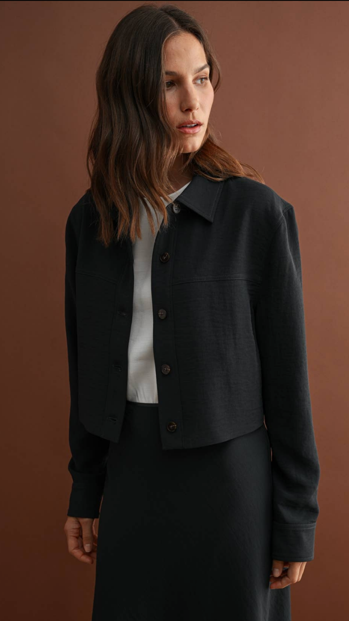 Charcoal Cropped Jacket
