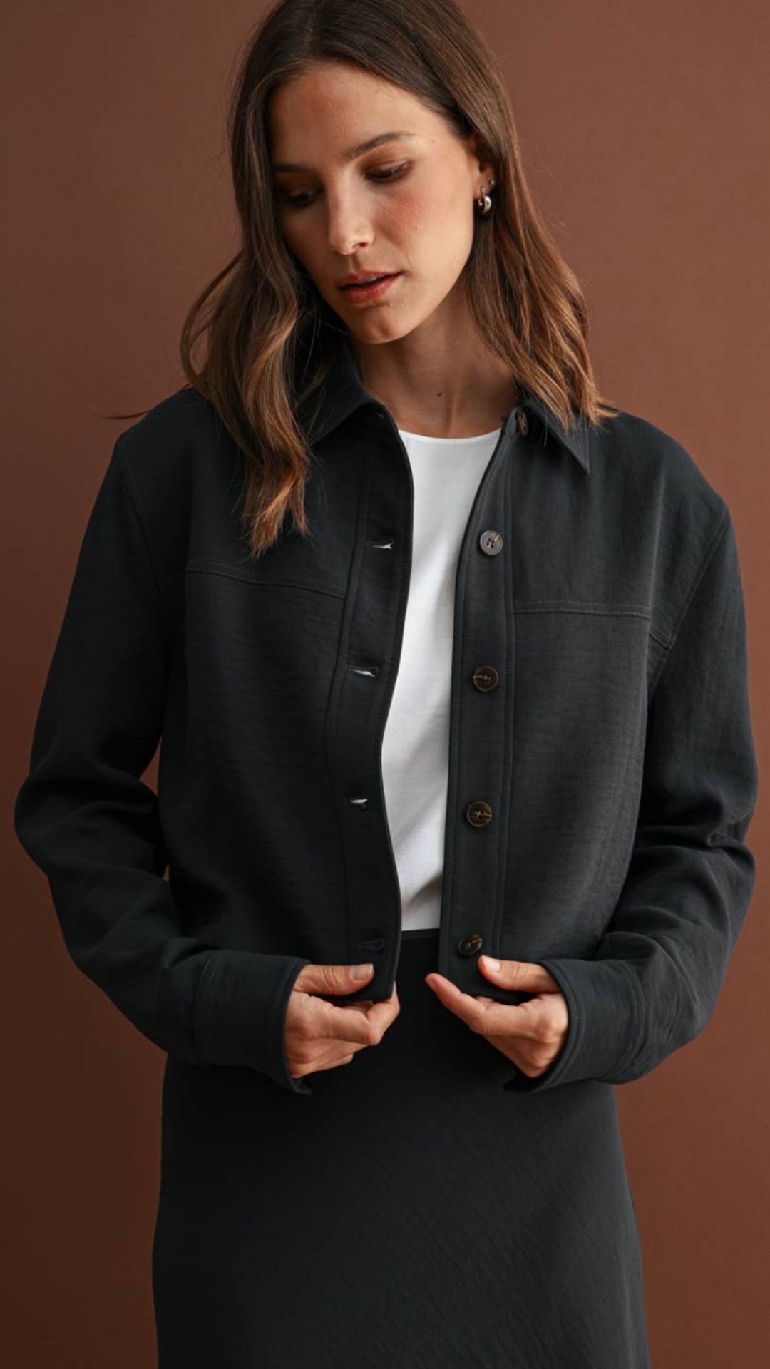 Charcoal Cropped Jacket