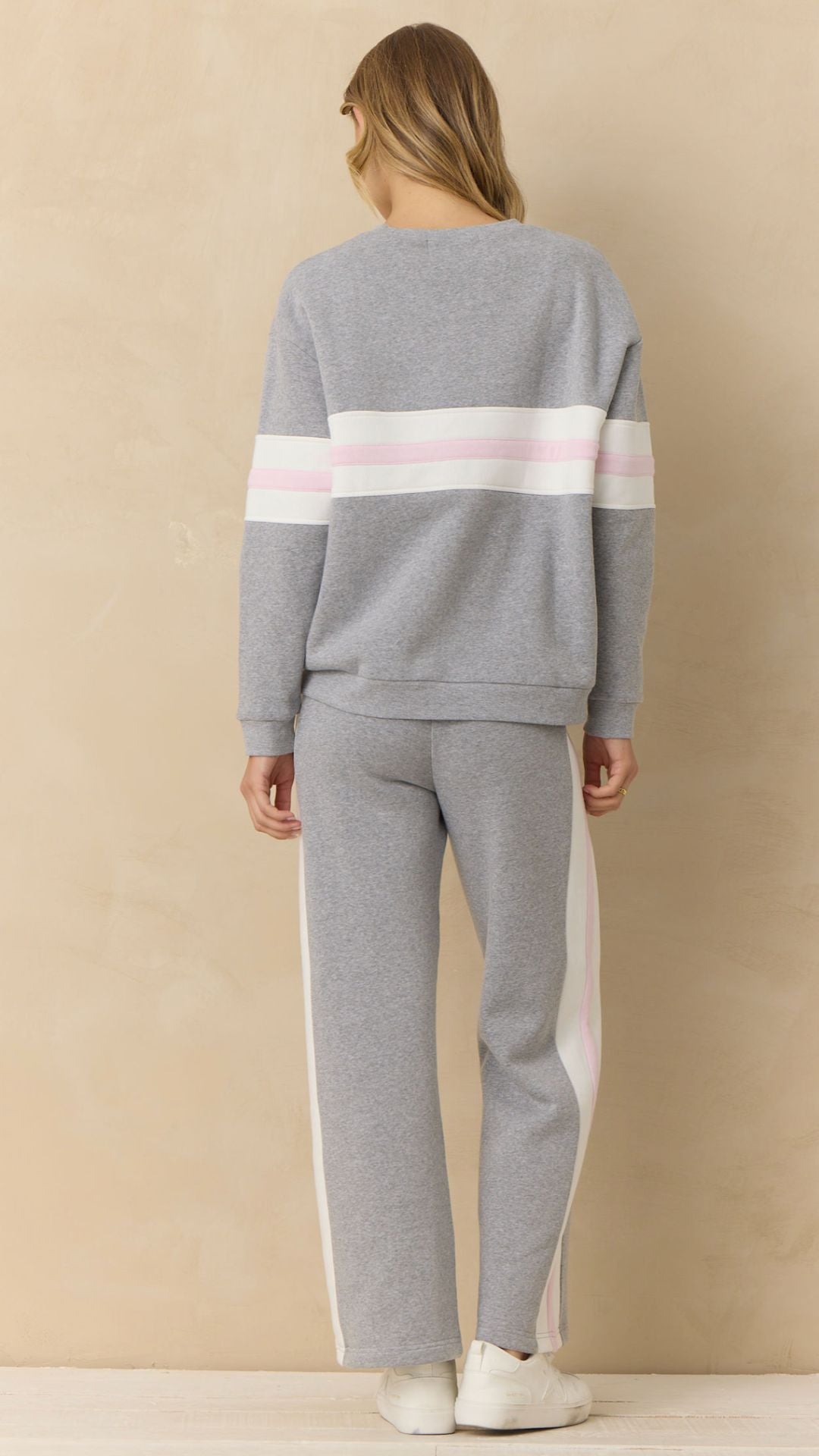 Vintage Fleece Colorblock Two Piece Set