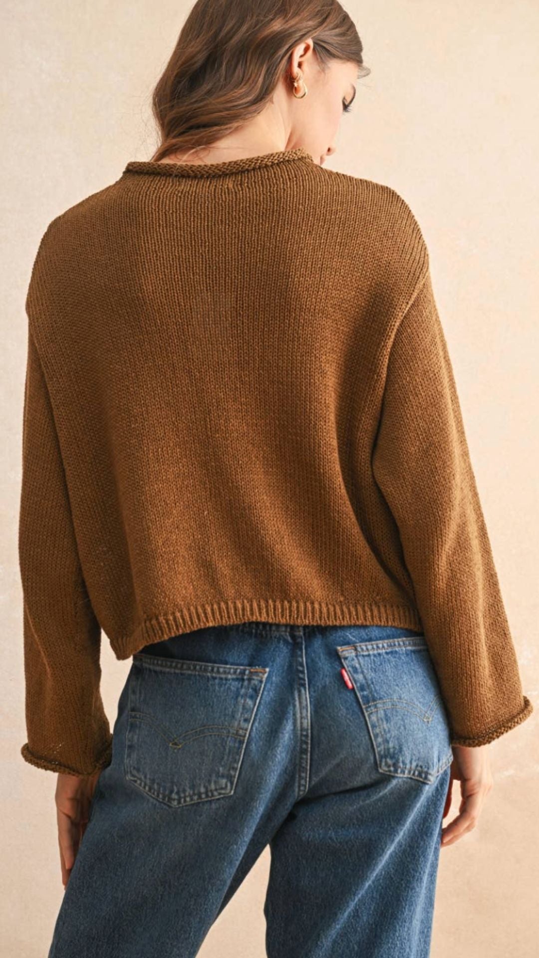 Mocha Mousse Lightweight Button Front Cardigan