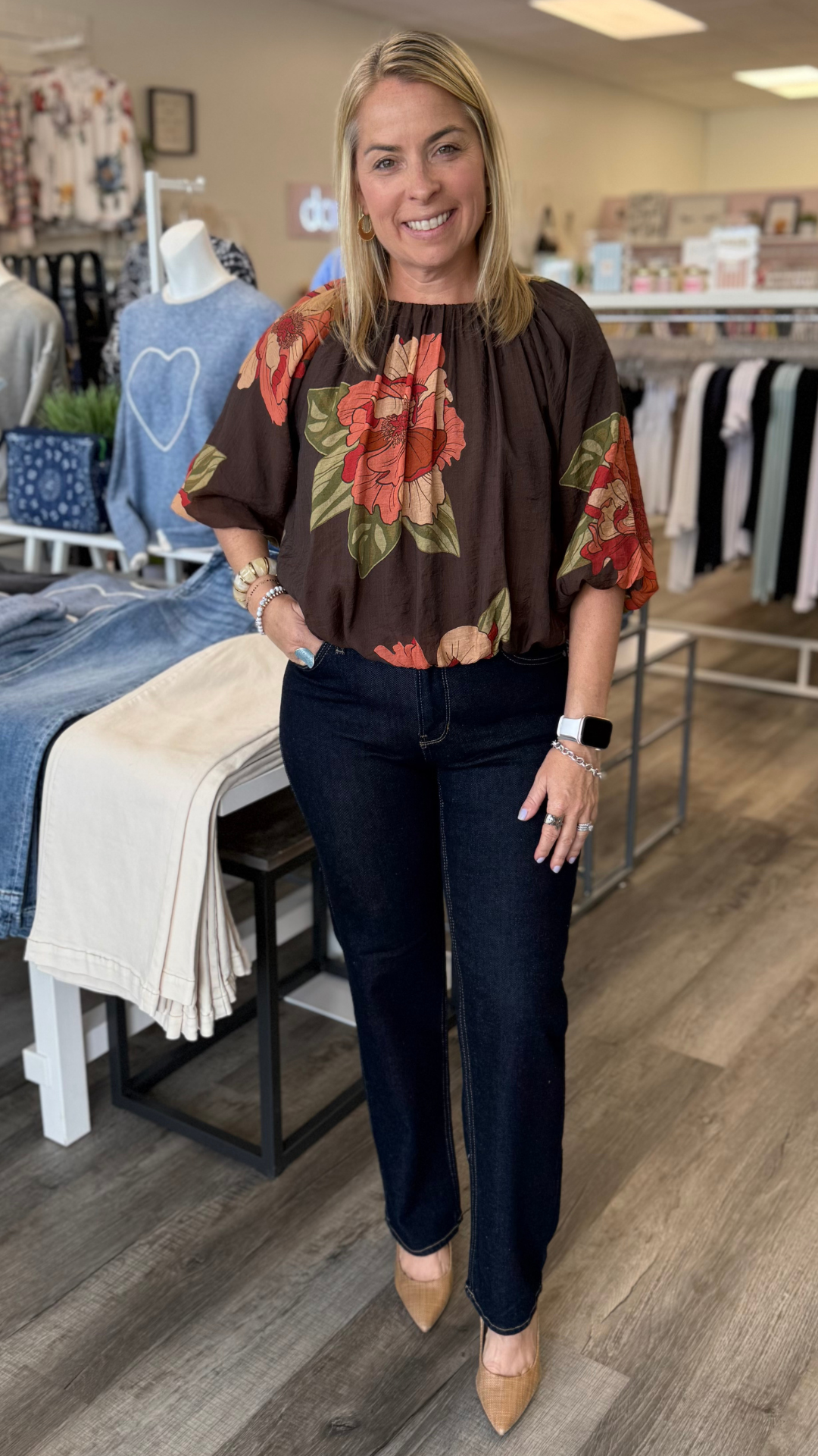 Mid Rise Super Dark Full Length Straight Jeans