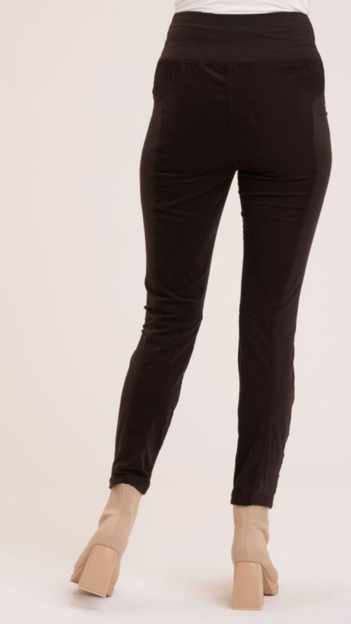 Black Cord Penny Legging