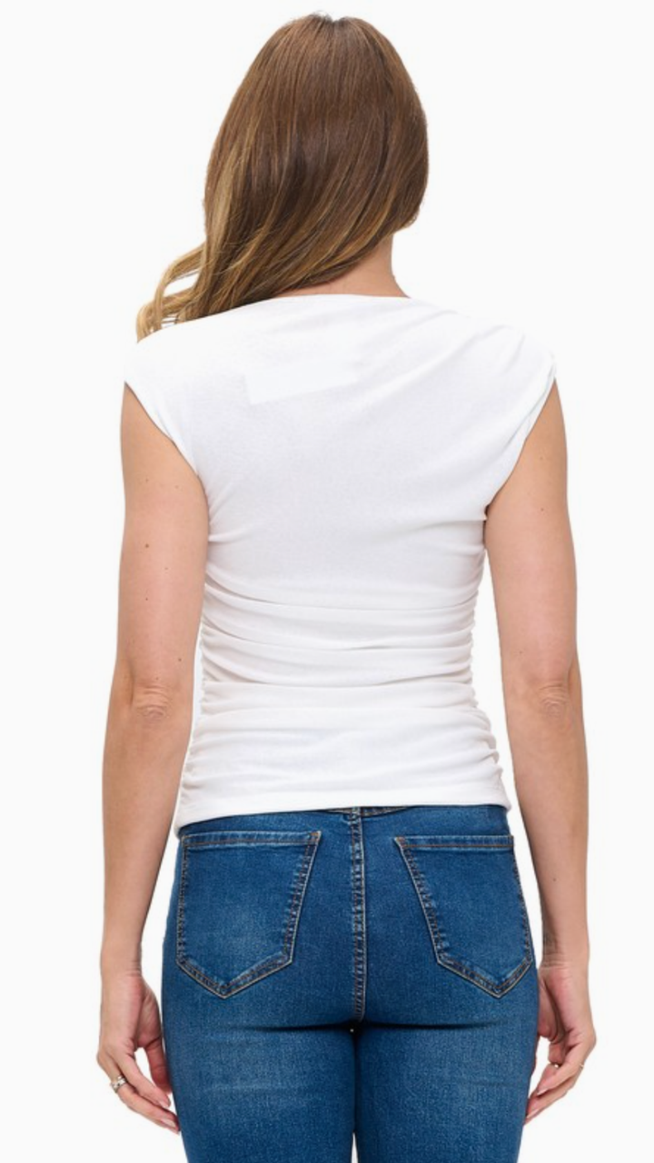 Ivory Ruched Top