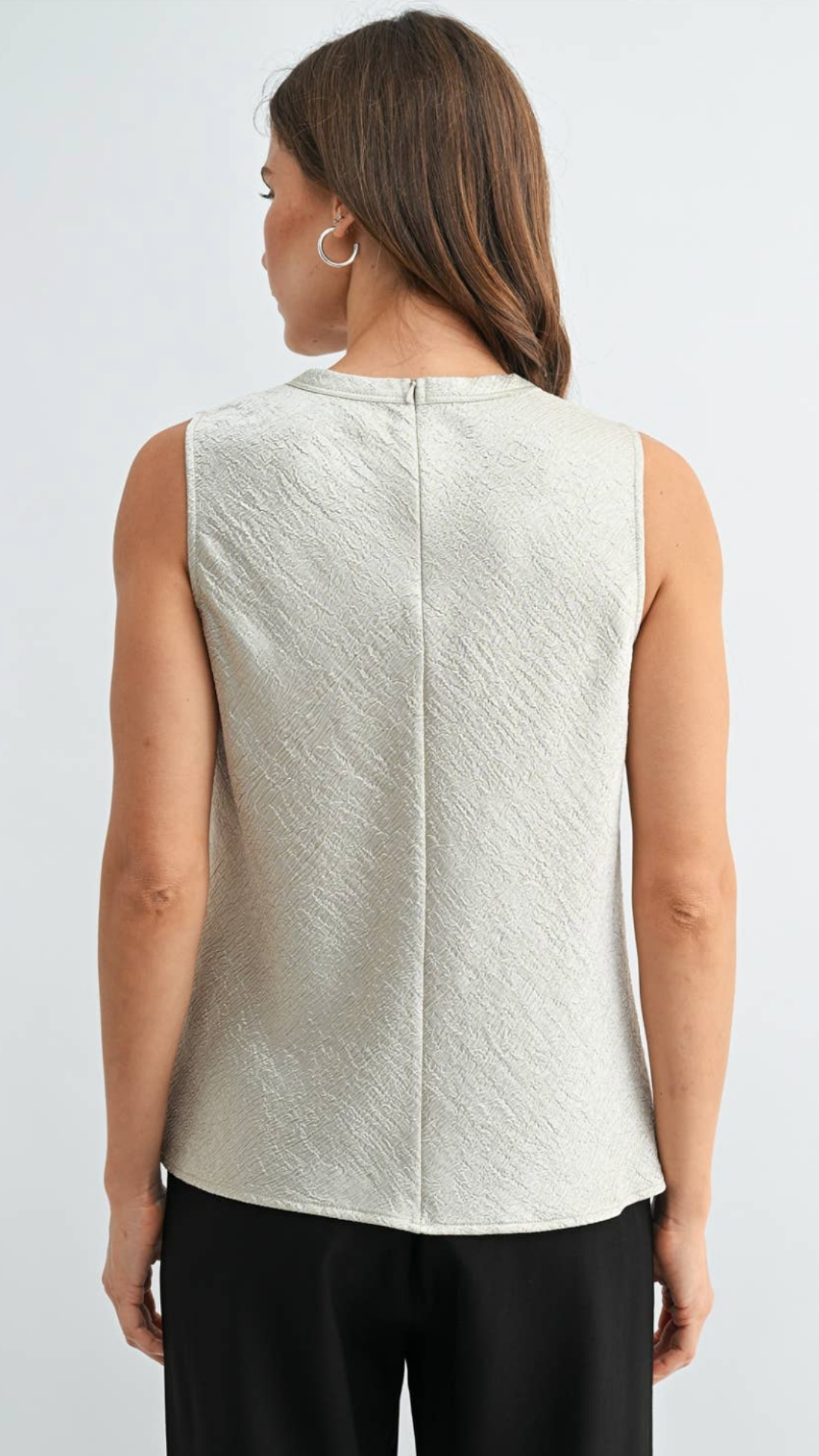 Textured Satin Sleeveless Tank