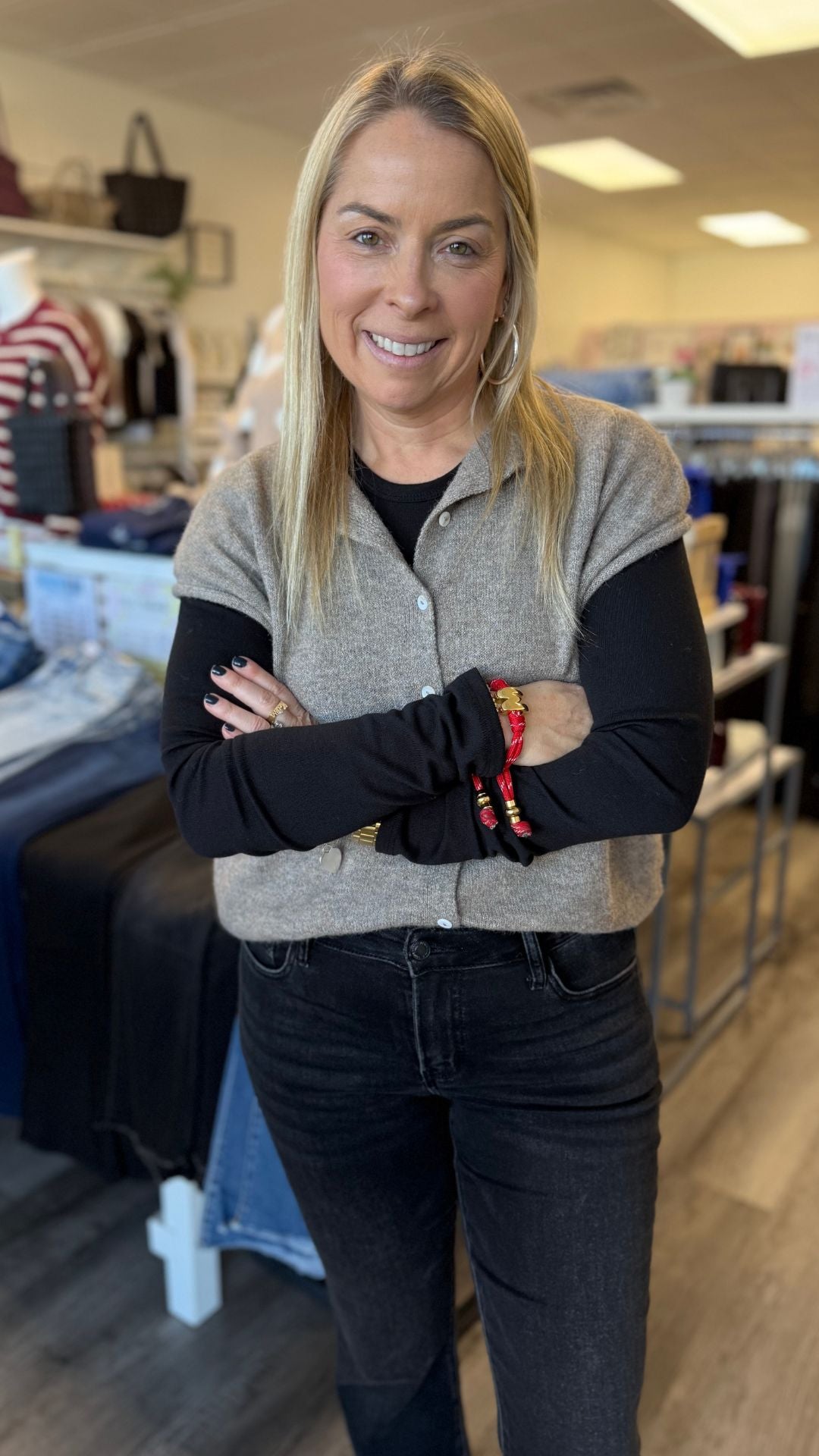 Mocha Piper Vest Cardigan