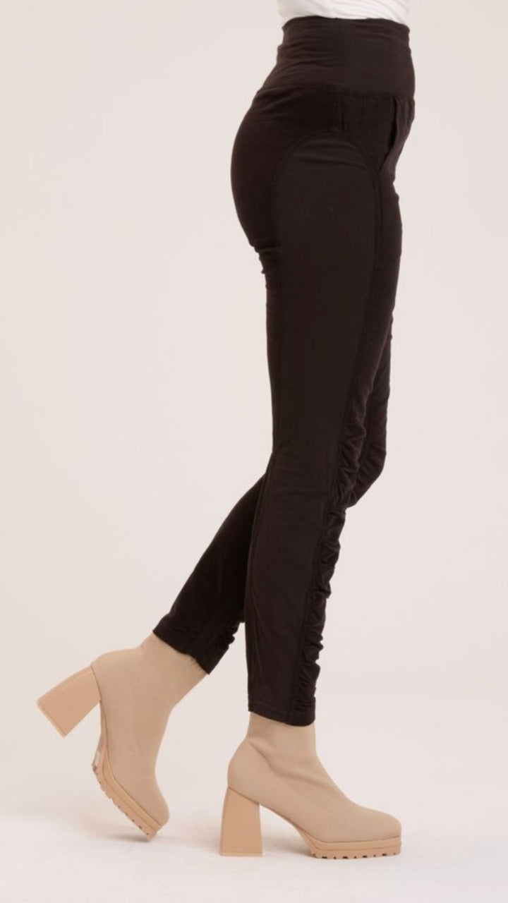 Black Cord Penny Legging