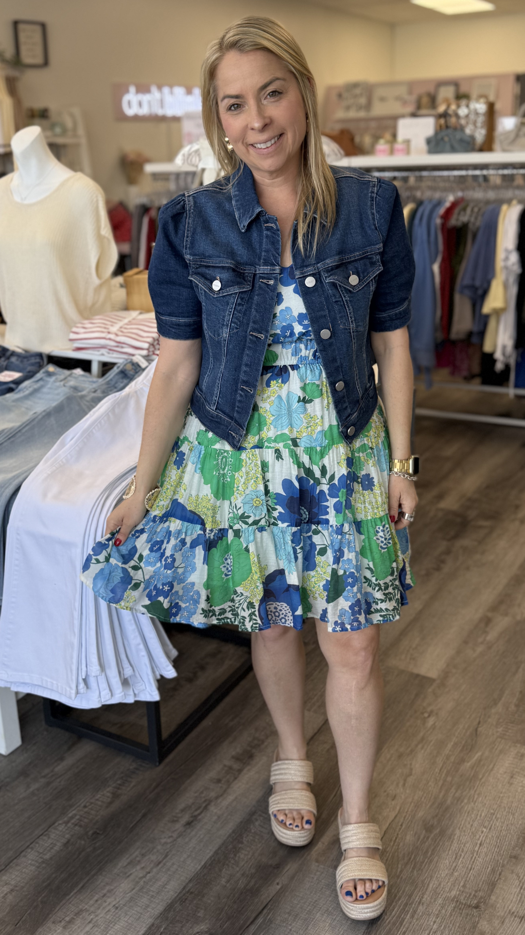 Floral Print Dress With Shoulder Tie Straps