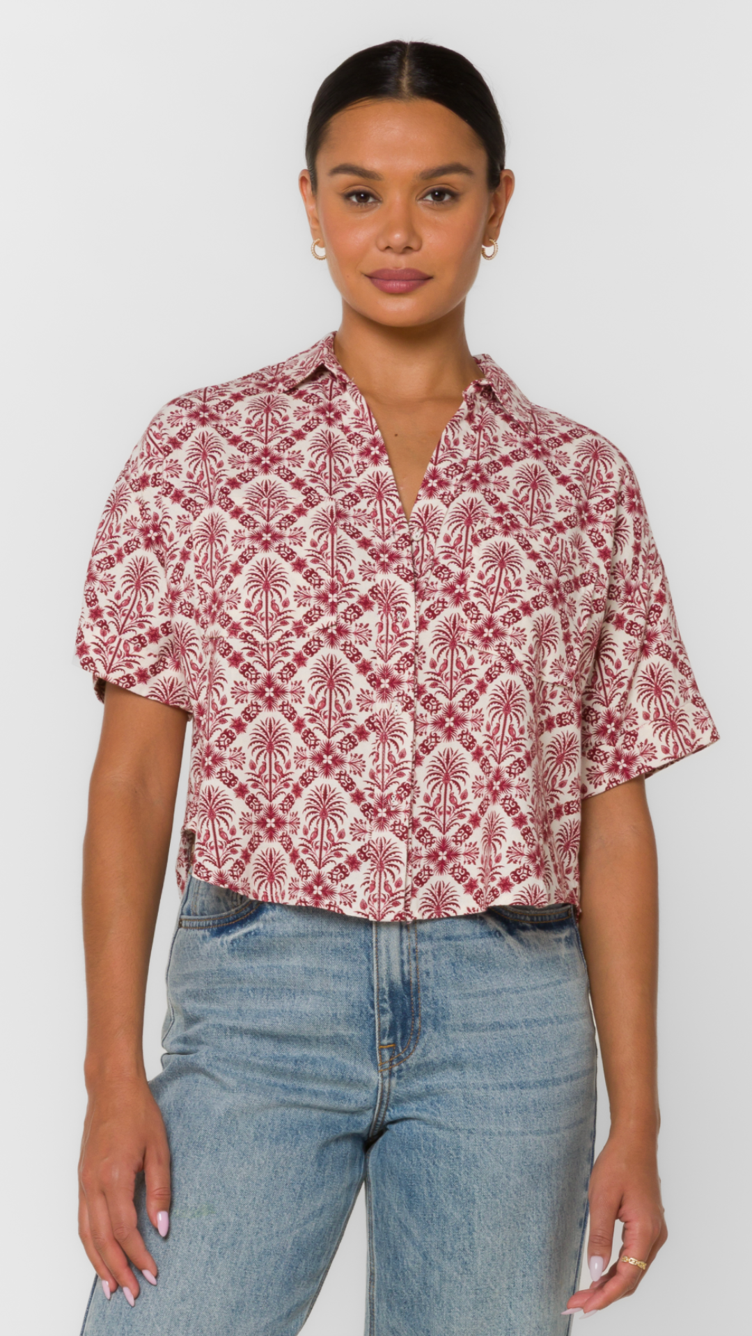 Paradise Printed Camp Top