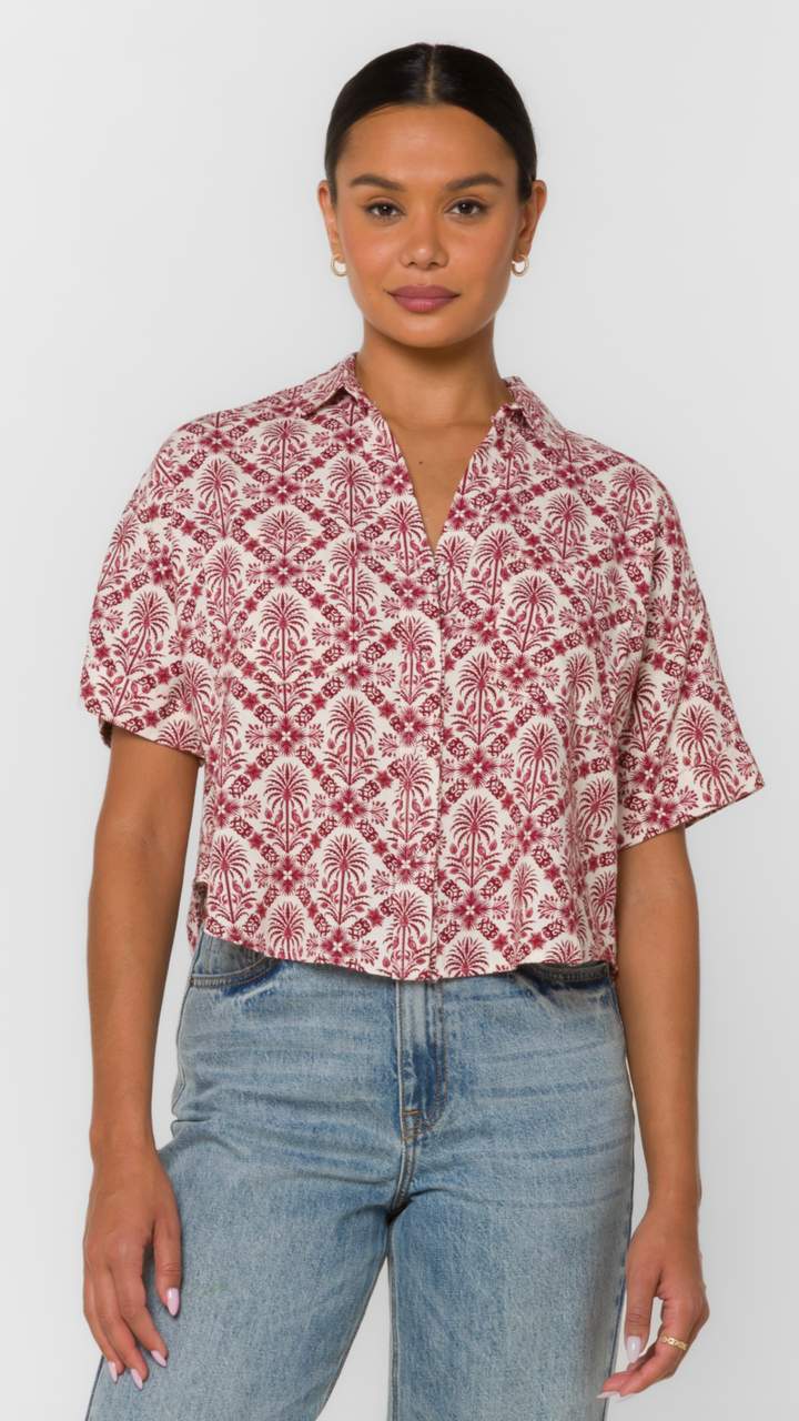 Paradise Printed Camp Top