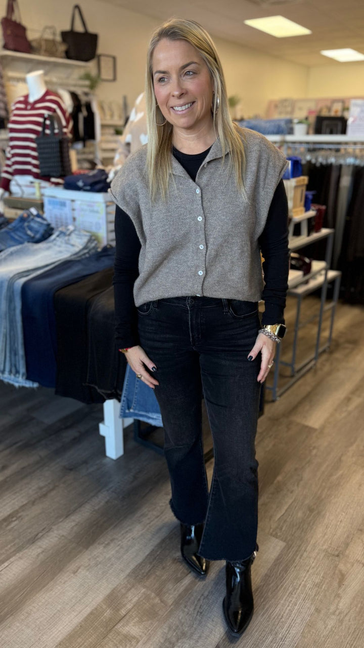 Mocha Piper Vest Cardigan
