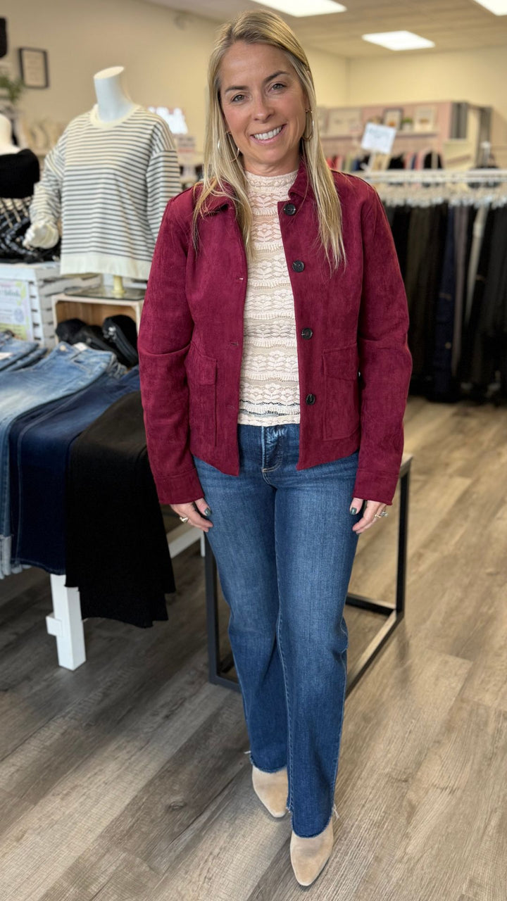 Beige Woven Lace See Through Mock Top