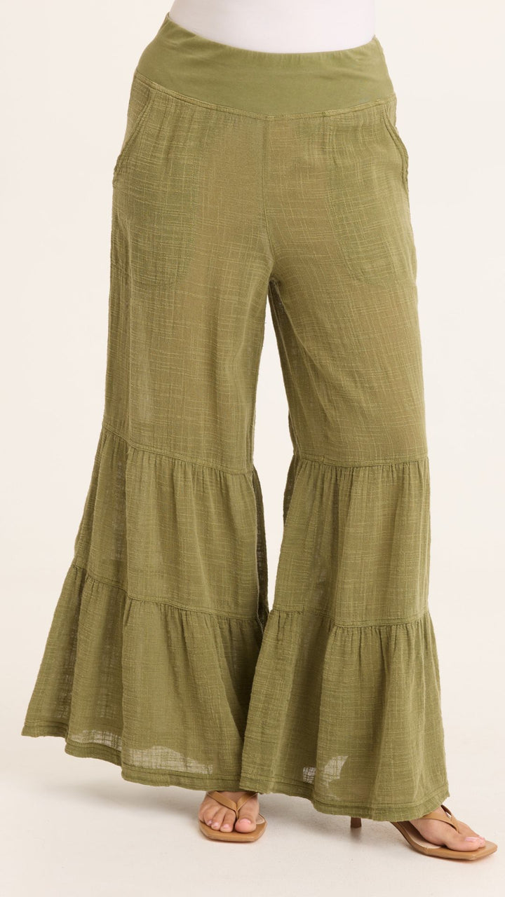 Lando Gauze Tiered Bottom Pants