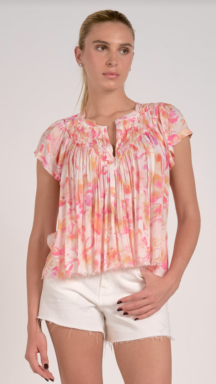 Pink Allure Print Blouse