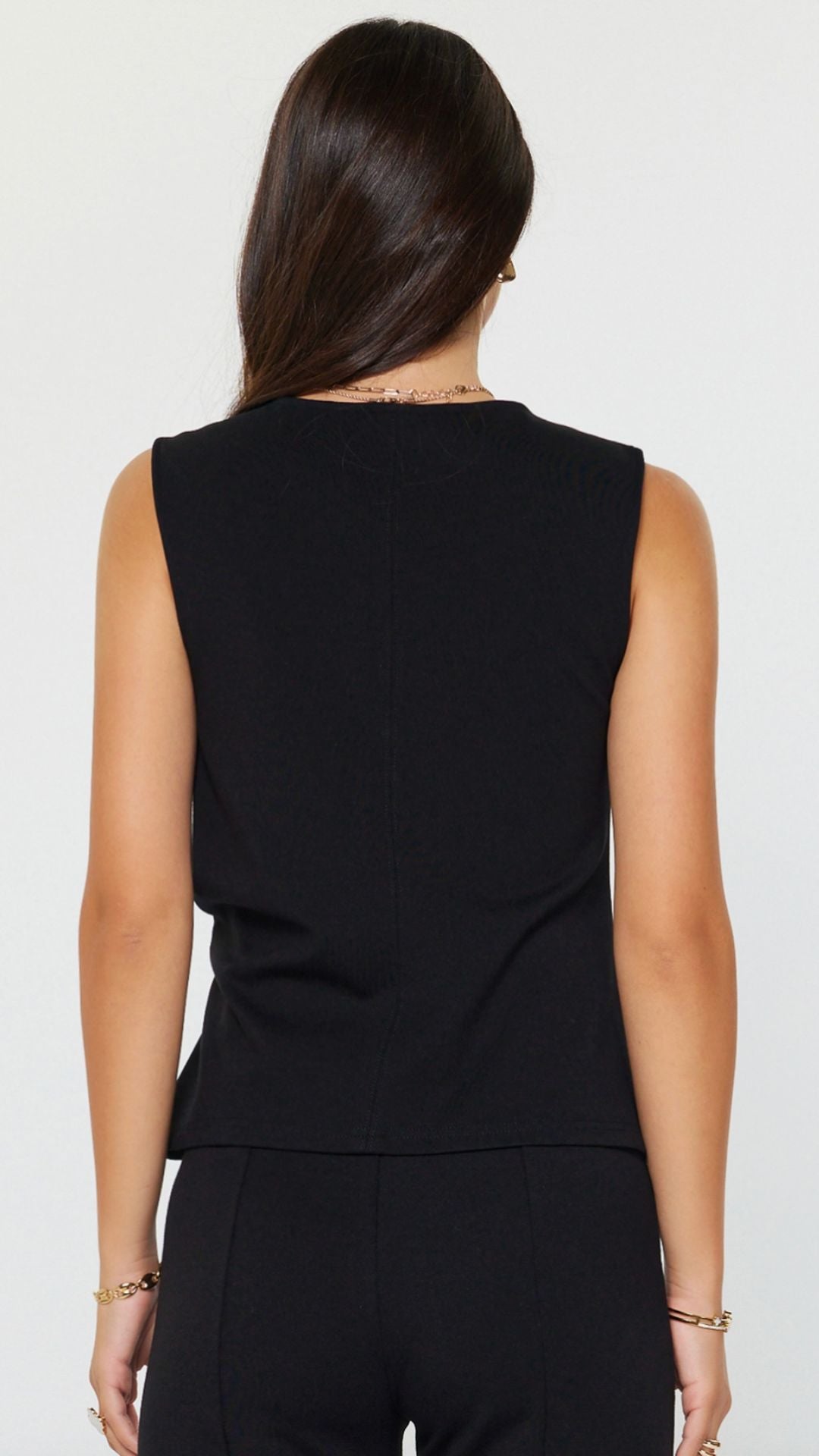Twist Detail Ponte Sleeveless Top