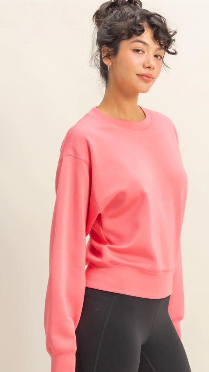 Taffy Pink Scuba Classic Crew Neck Sweatshirt