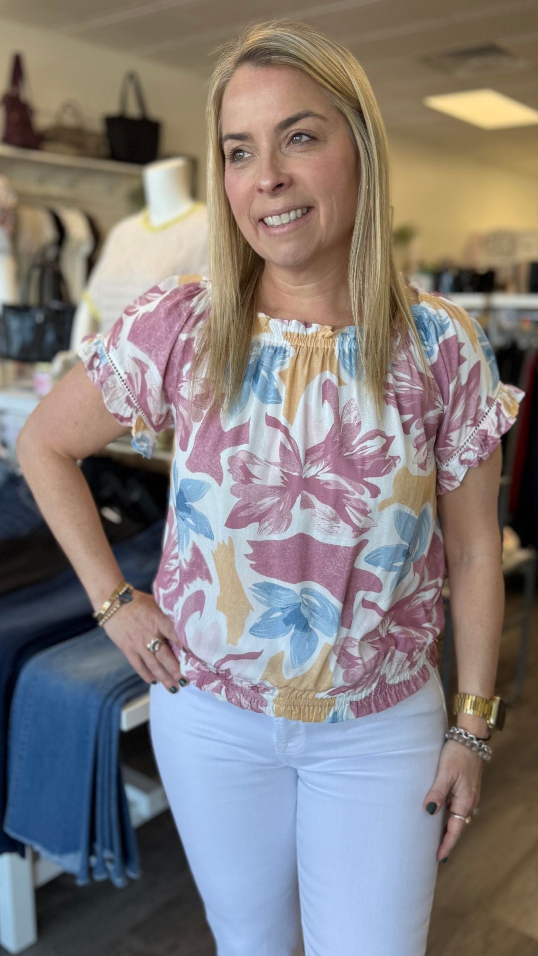 Floral Off The Shoulder Blouse