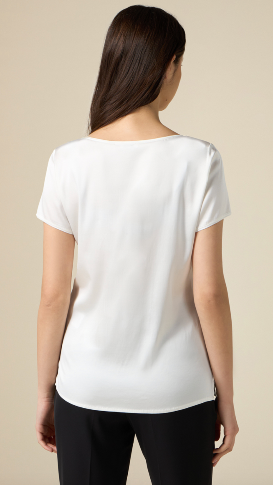 Short Sleeve Satin Blouse
