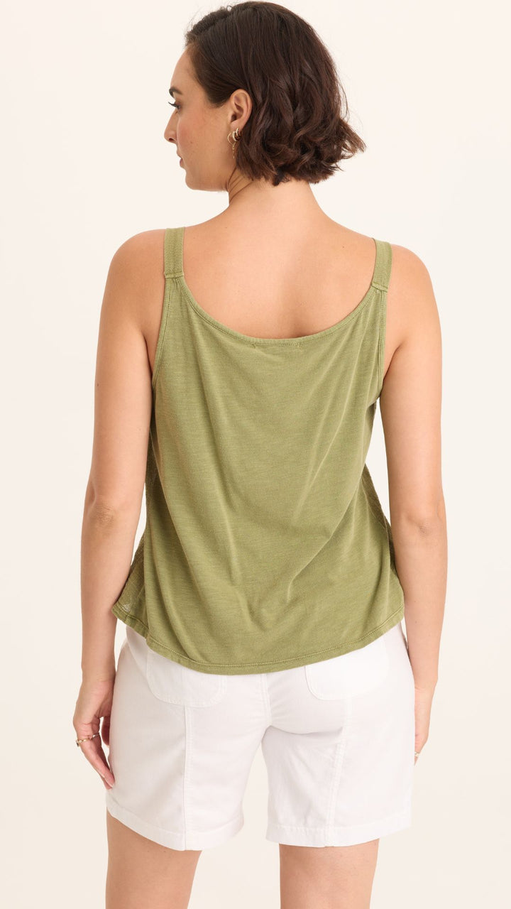 Hedley Gauze Jersey Box Pleat Tank