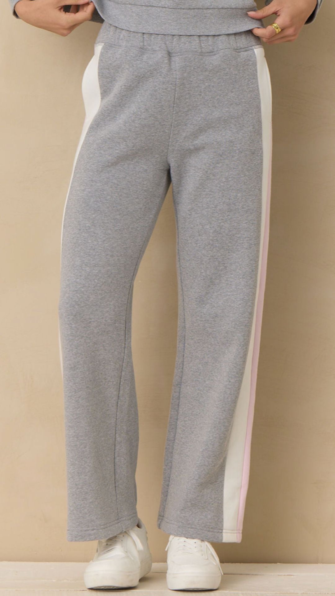 Vintage Fleece Colorblock Two Piece Set