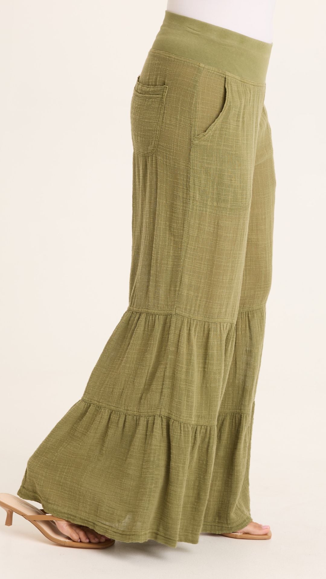 Lando Gauze Tiered Bottom Pants