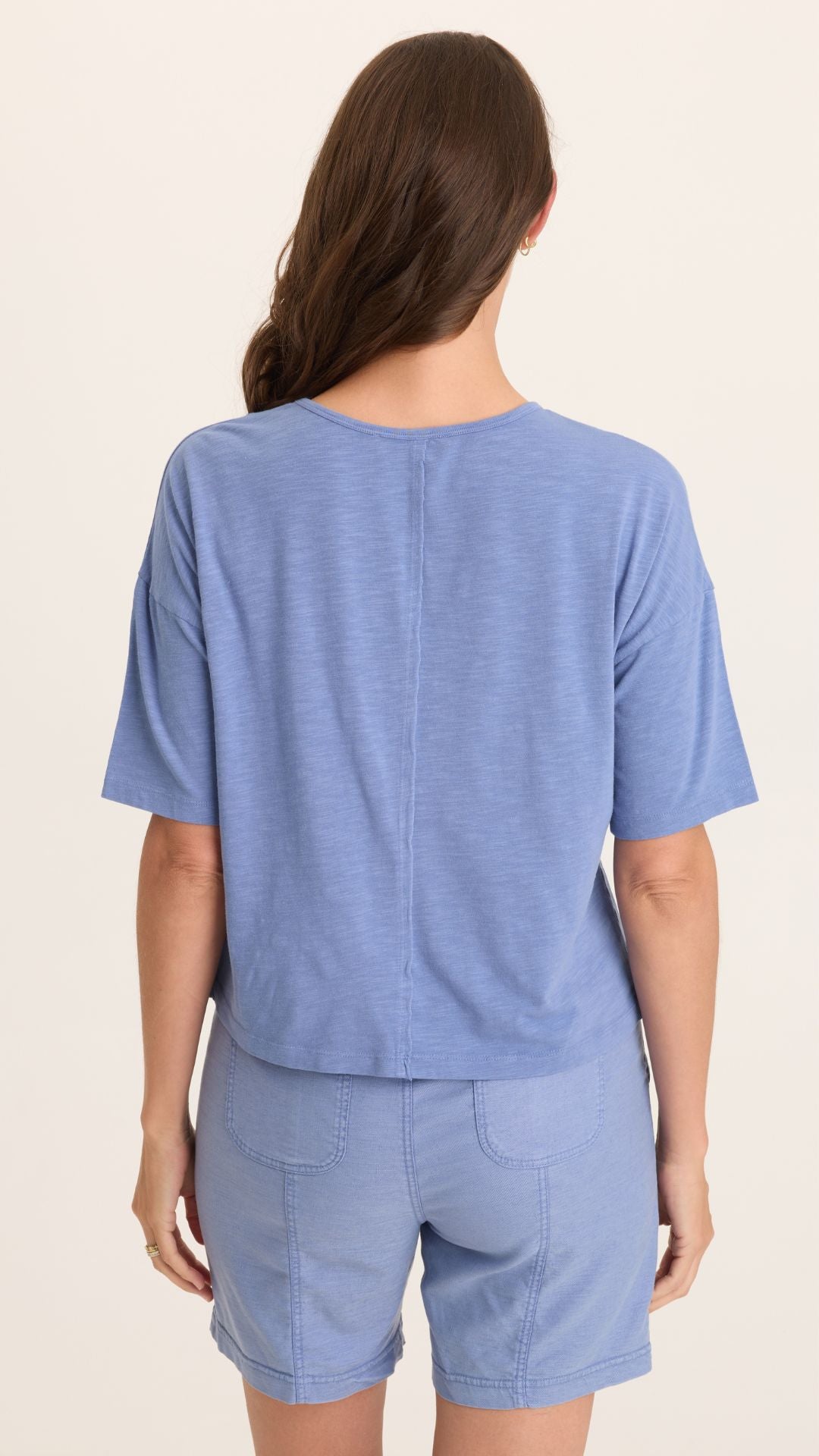 Shasta Lake Lino Twill Jersey Boat Neck Tee