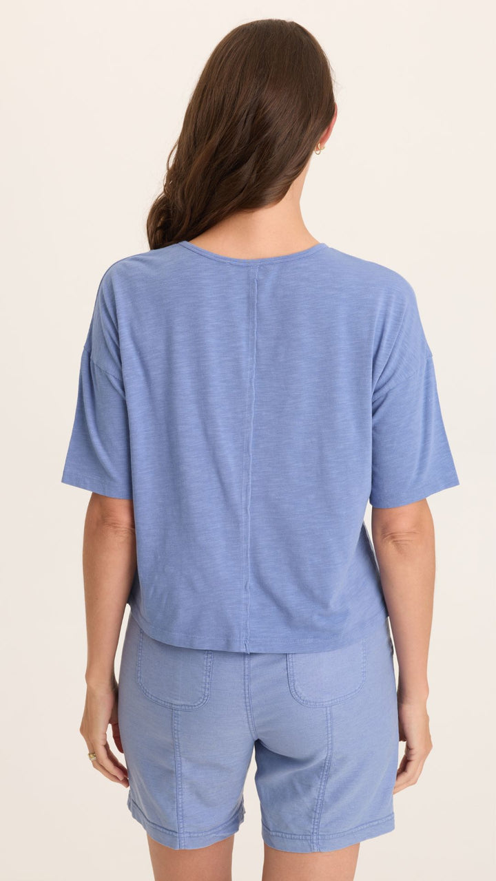 Shasta Lake Lino Twill Jersey Boat Neck Tee