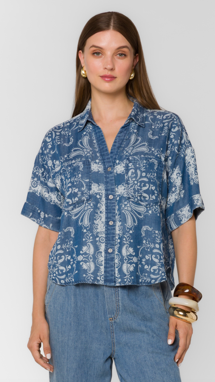 Bandana Camp Tencel Top
