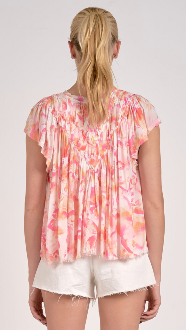 Pink Allure Print Blouse