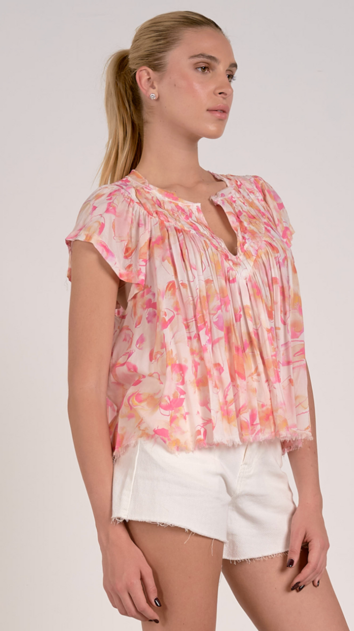 Pink Allure Print Blouse
