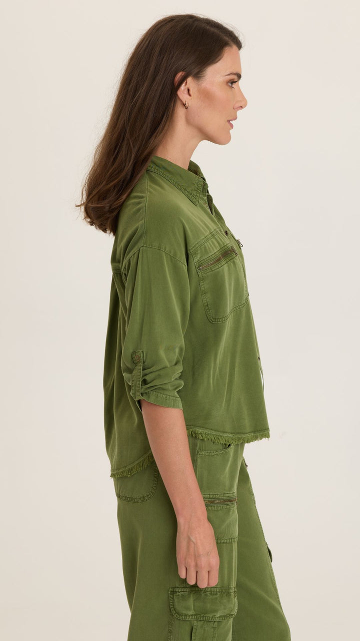 Apollo Pigment Knapp Utility Cargo Button Up