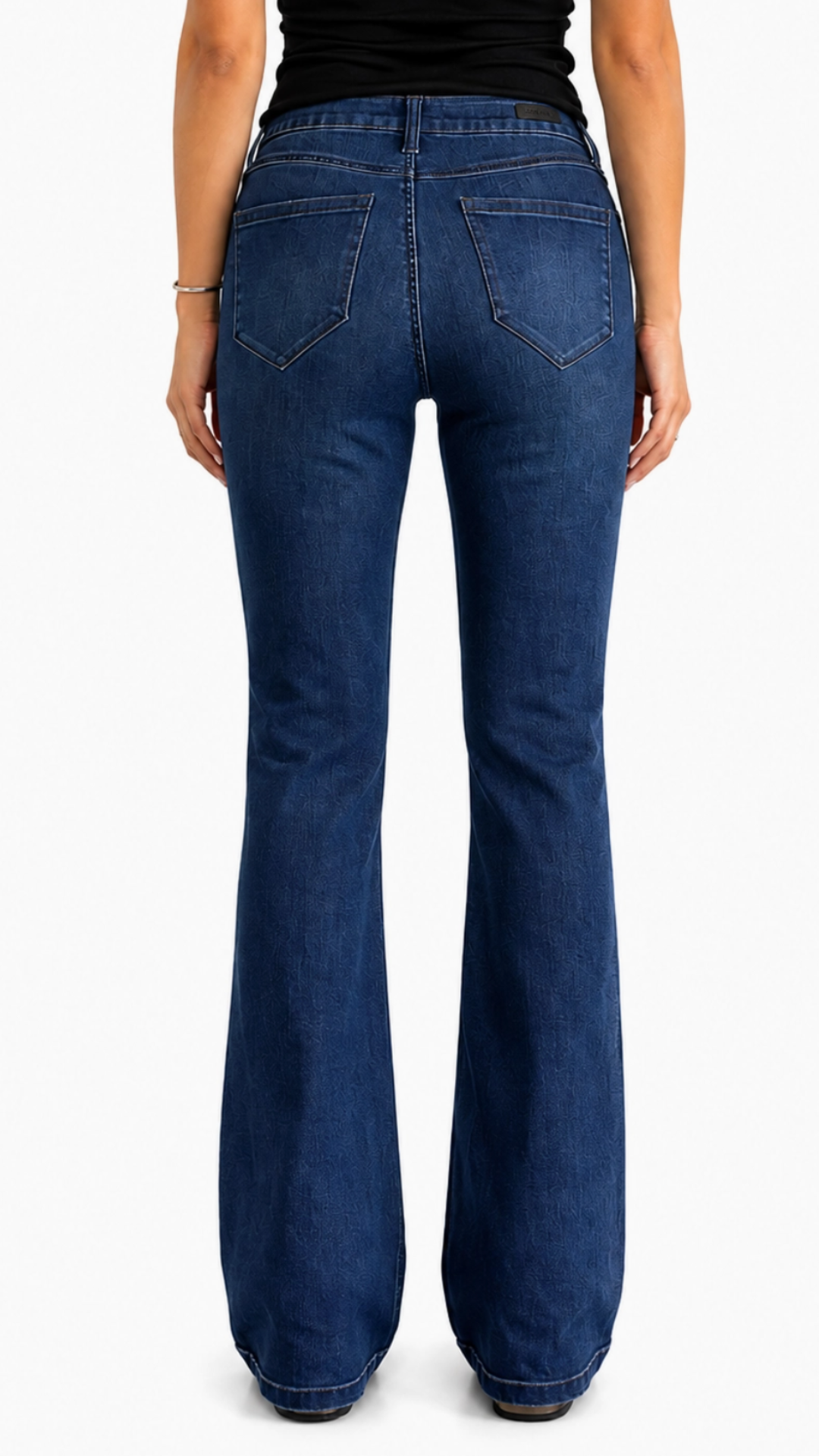 Mid Rise Dark Wash Better Butter Slim Boot Full Length Jeans With Double Pockets