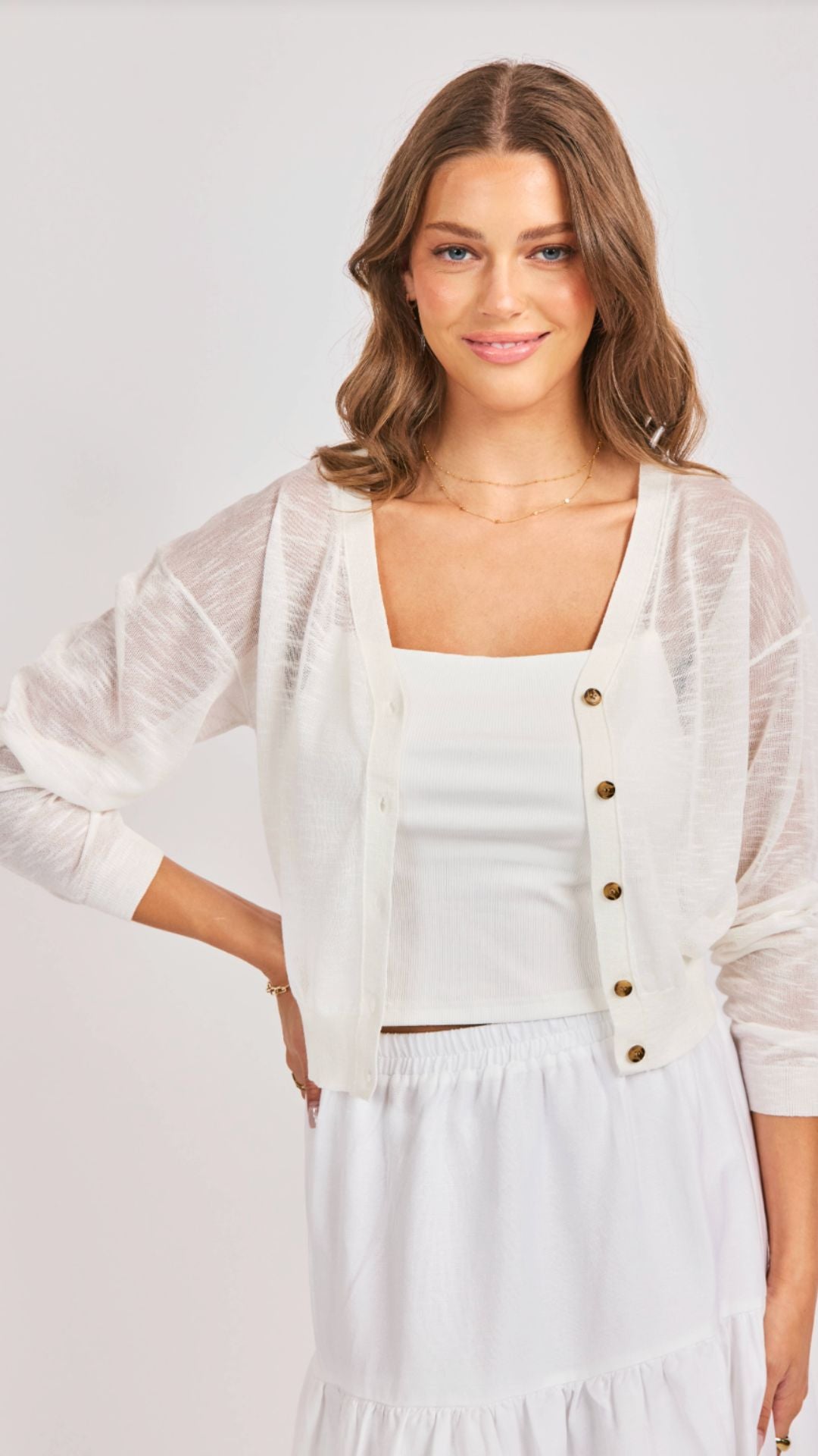 Evie Button Front Cardigan