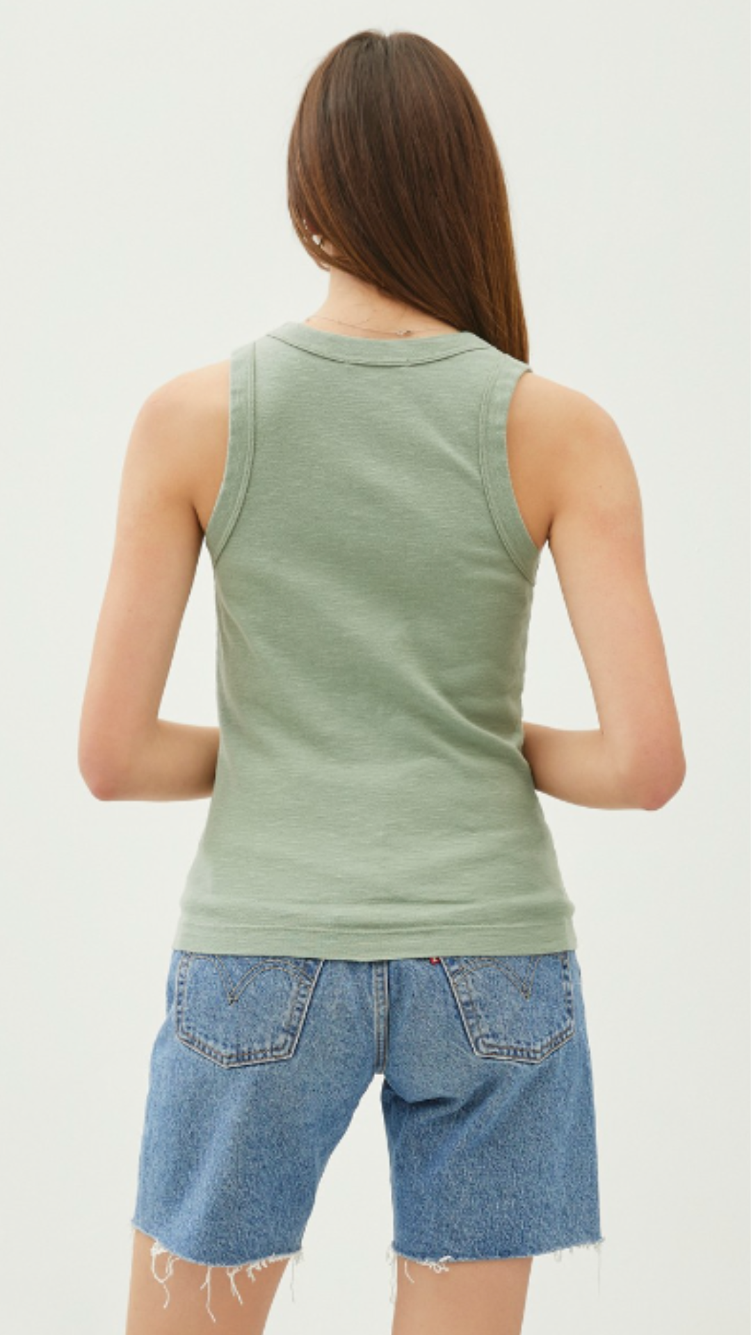 Olive Scoop Neck Tank