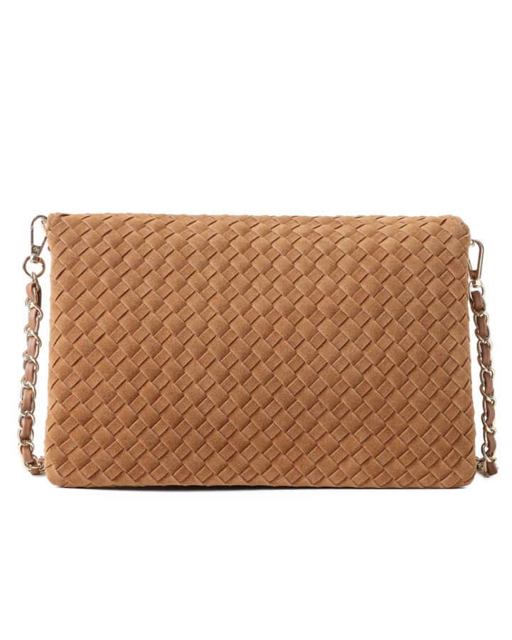Lexi Saddle Woven Suede Crossbody