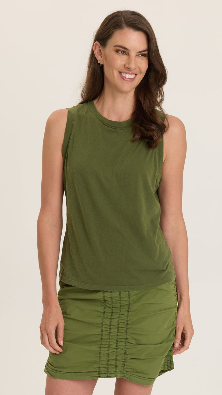 Apollo Pigment Bodie Raw Edge Jersey Tank