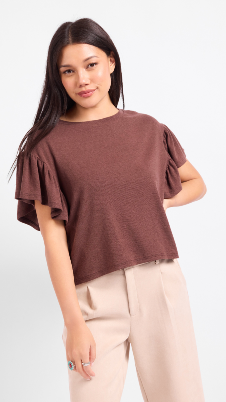 Delphine Ruffle Sleeve Top