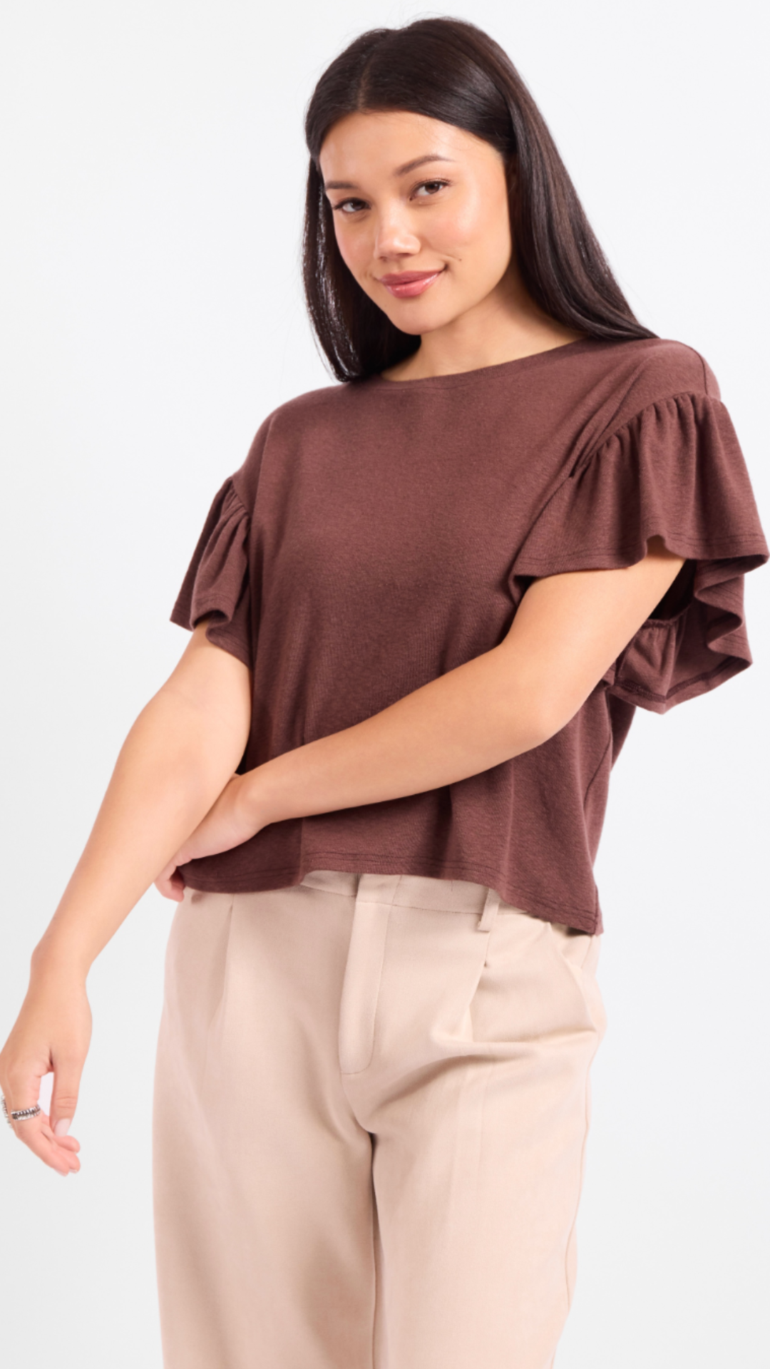 Delphine Ruffle Sleeve Top