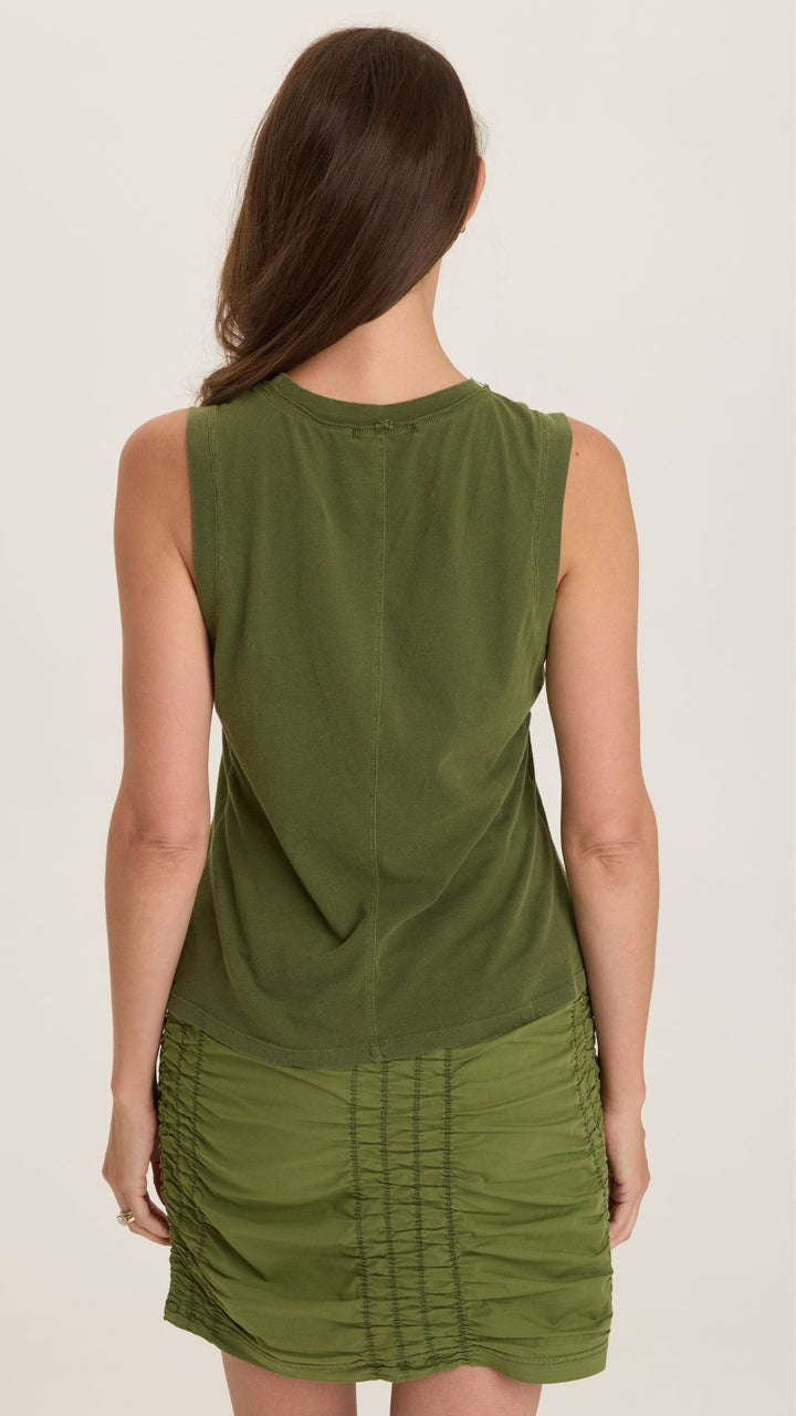 Apollo Pigment Bodie Raw Edge Jersey Tank