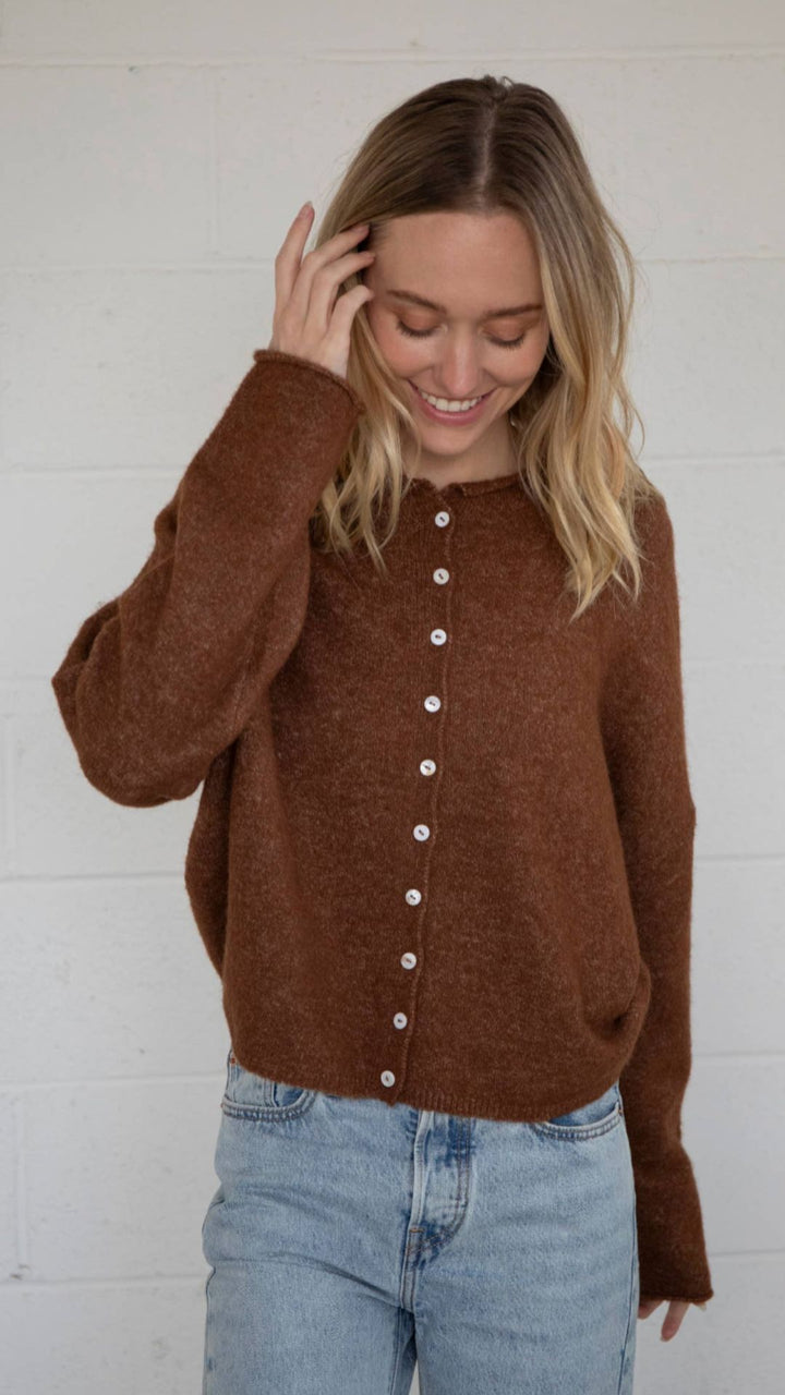 Brown Piper Sweater Cardigan