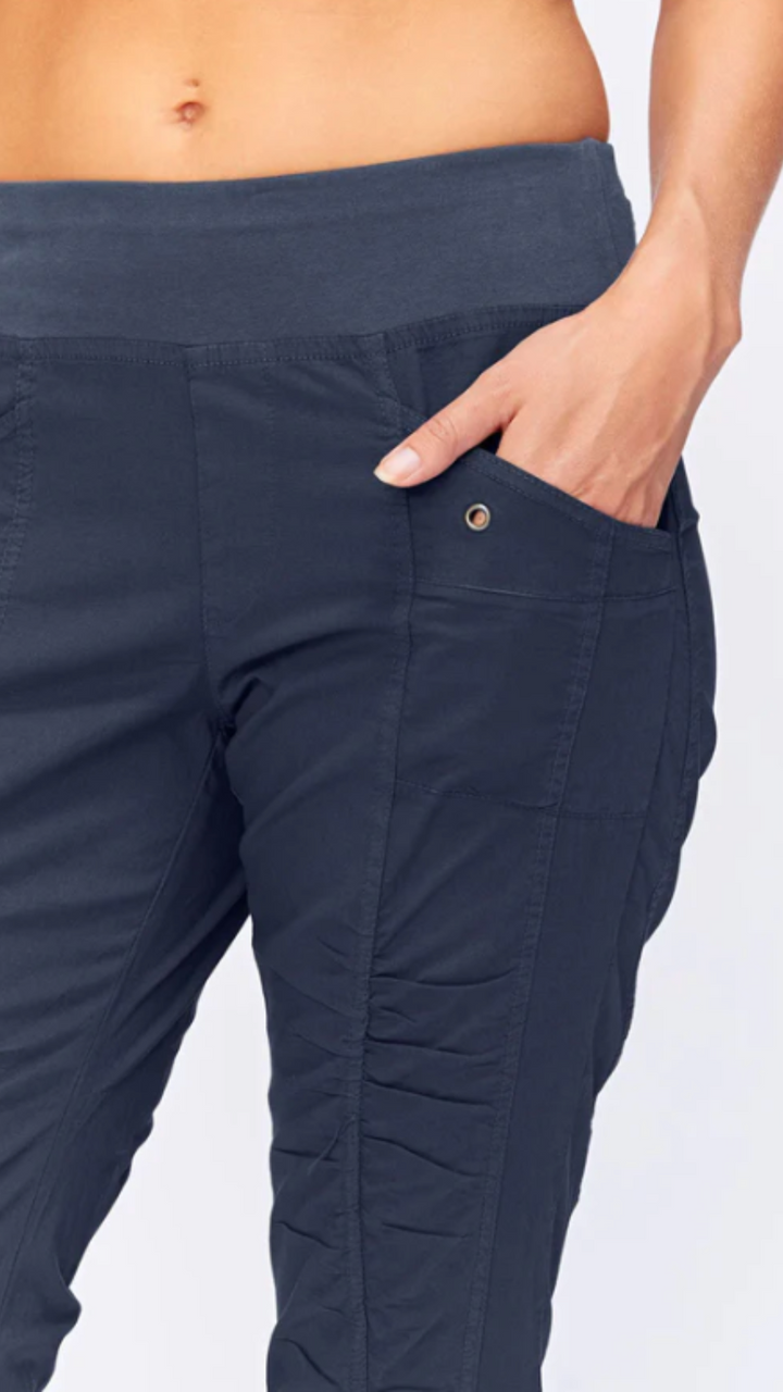 Navy Iris Crop Pants
