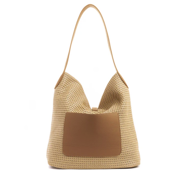 Sandy Toast Raffia Shoulder Bag