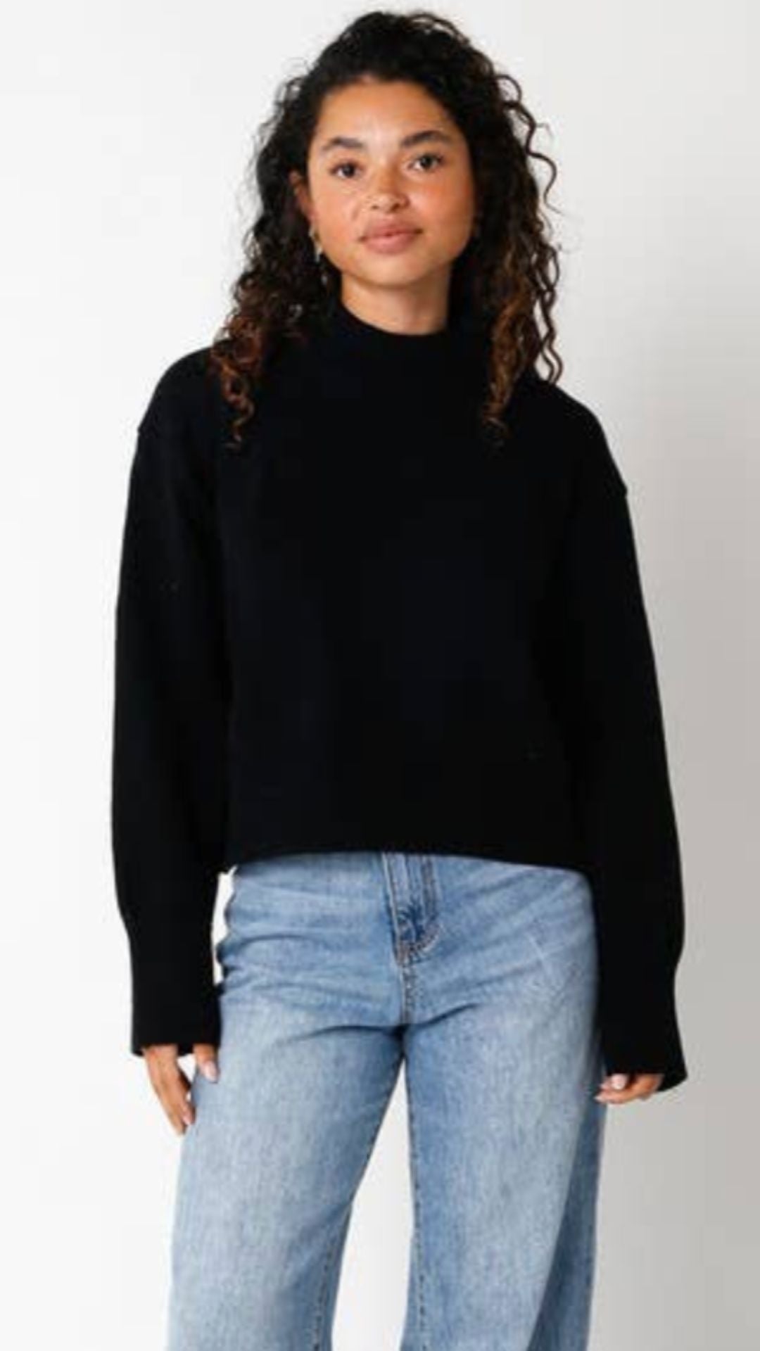 Black Mocked Sweater