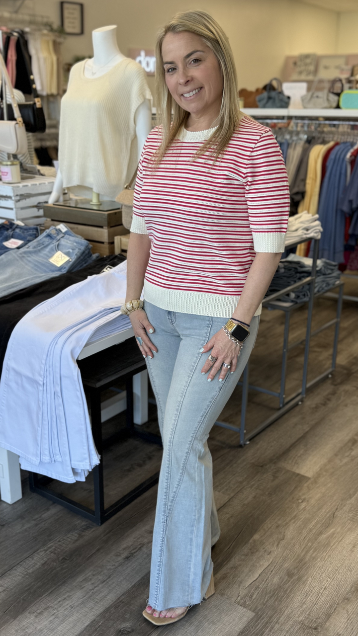 Pink Stripe Sweater