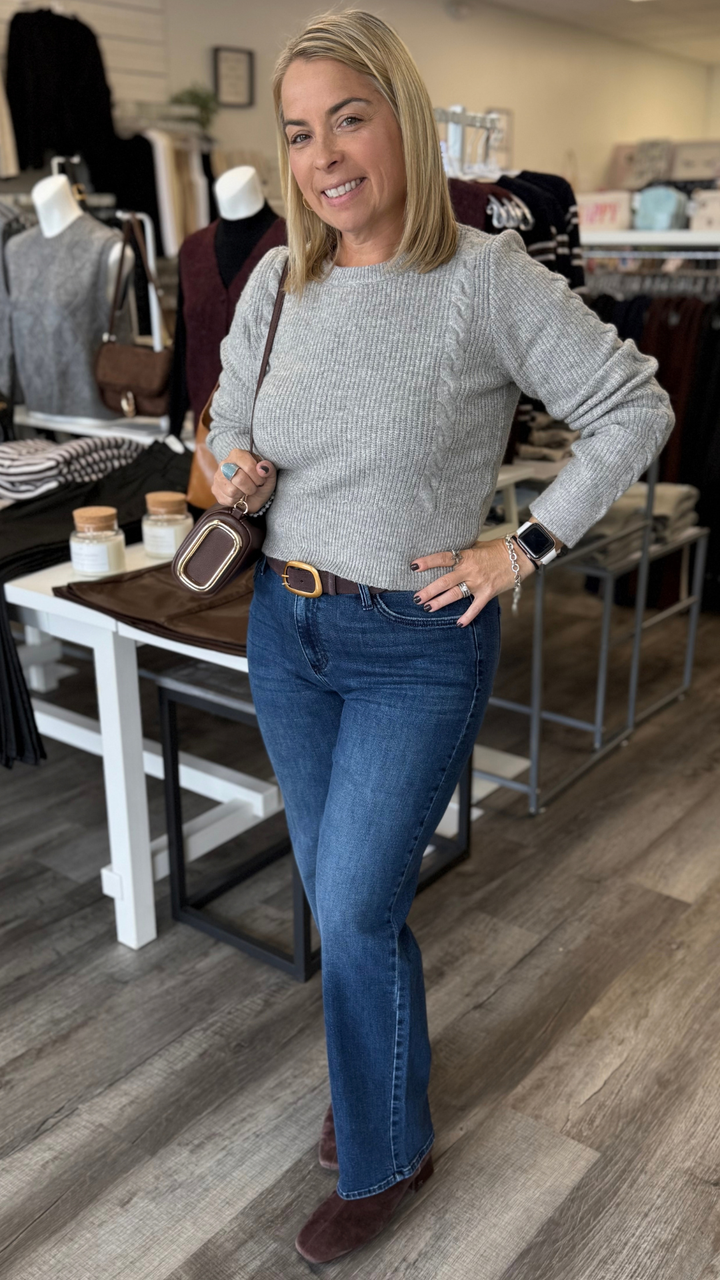 Cable Knit Long Sleeve Sweater