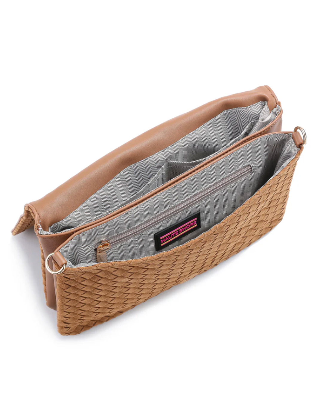 Lexi Saddle Woven Suede Crossbody