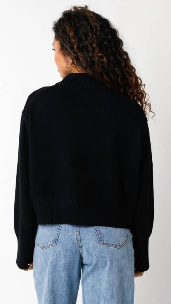 Black Mocked Sweater