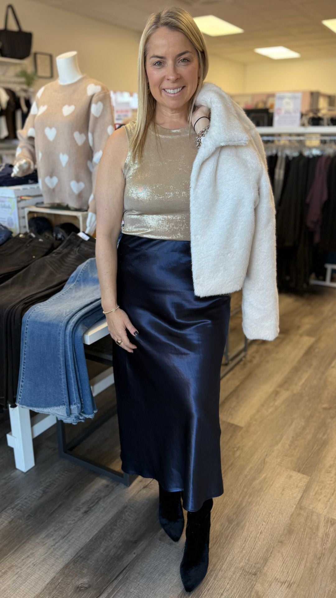 Ivory Short Fur Faux Coat