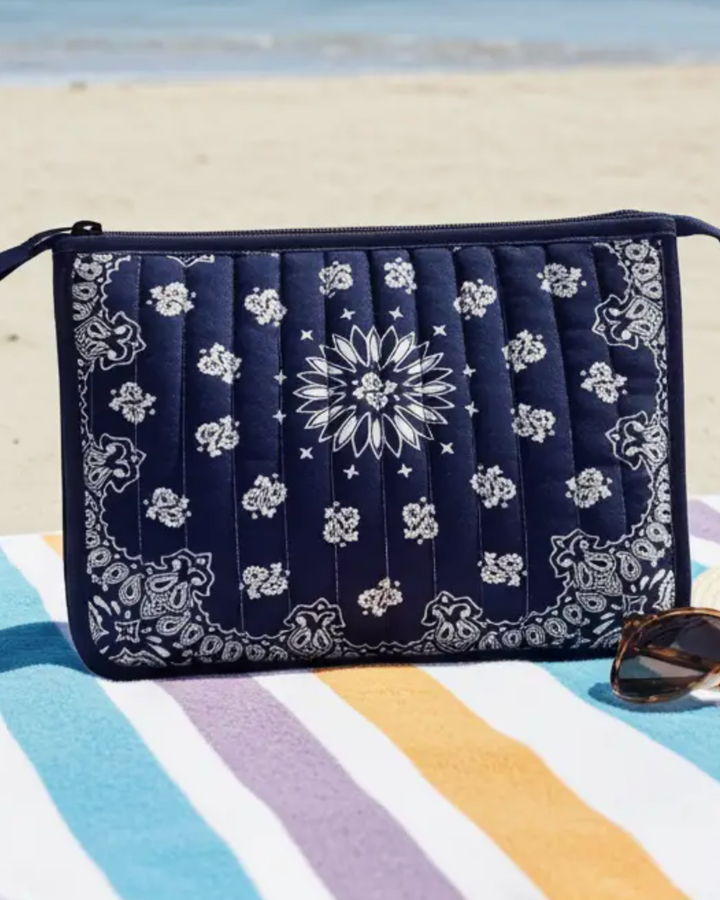 Beau Navy Bandana Pouch