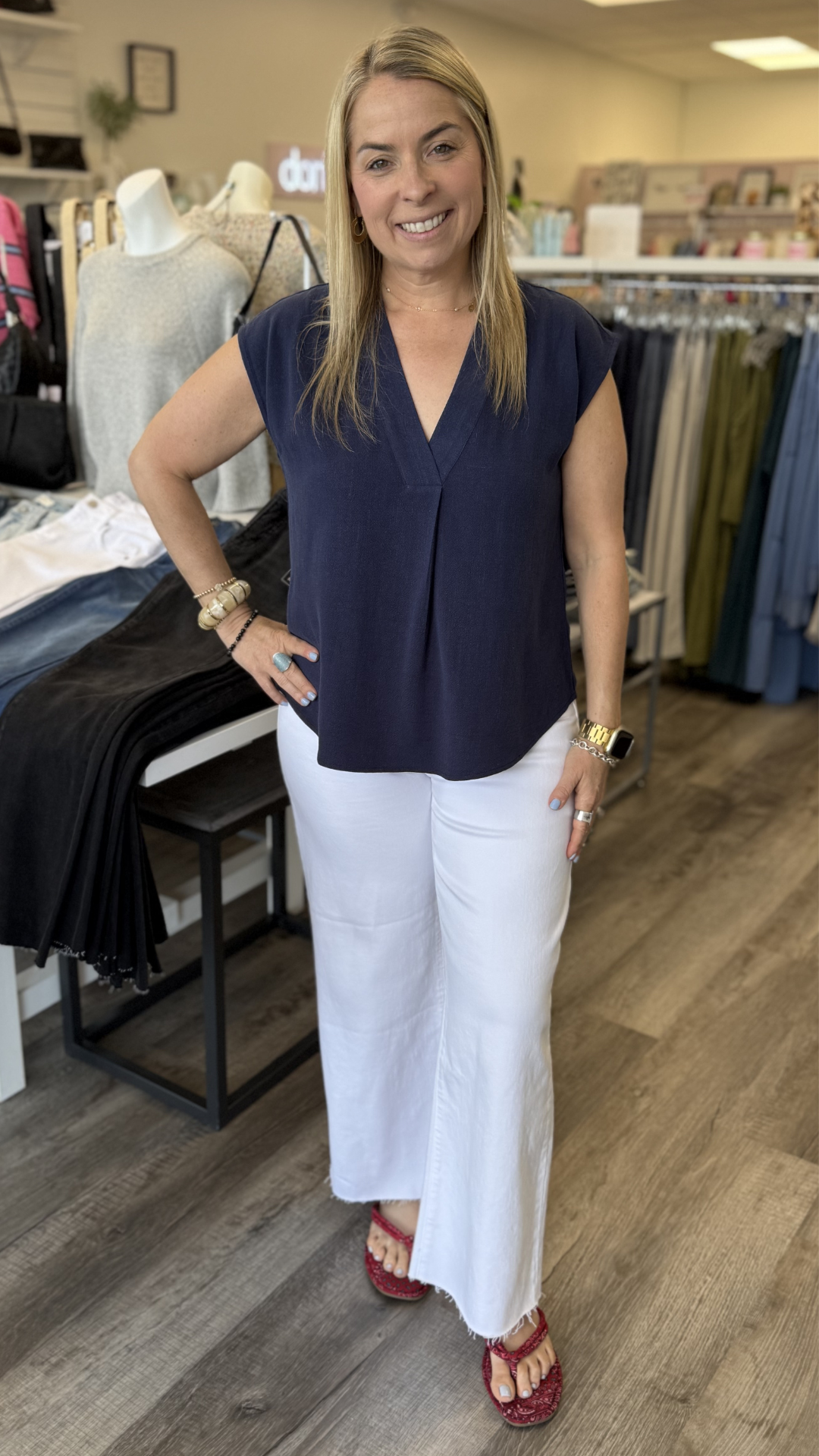 High Rise Optic White Scissor Cut Wide Leg Jeans