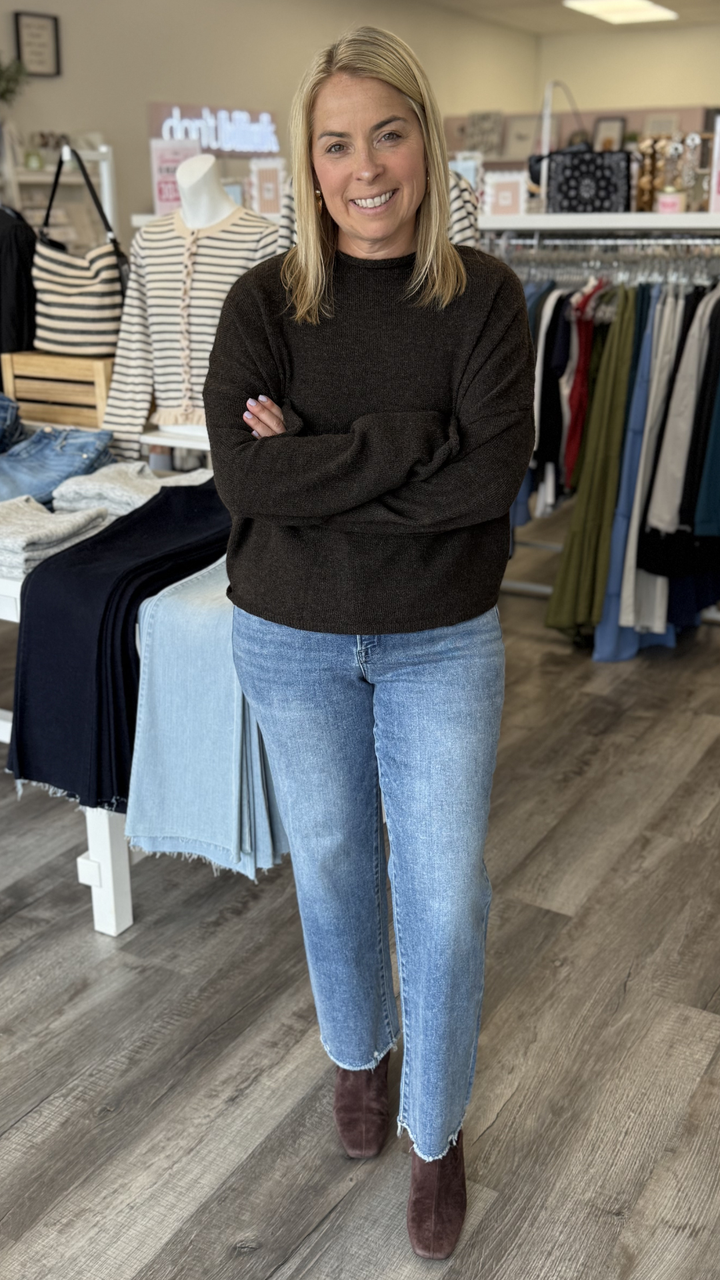 Chocolate Oversized Piper Pullover